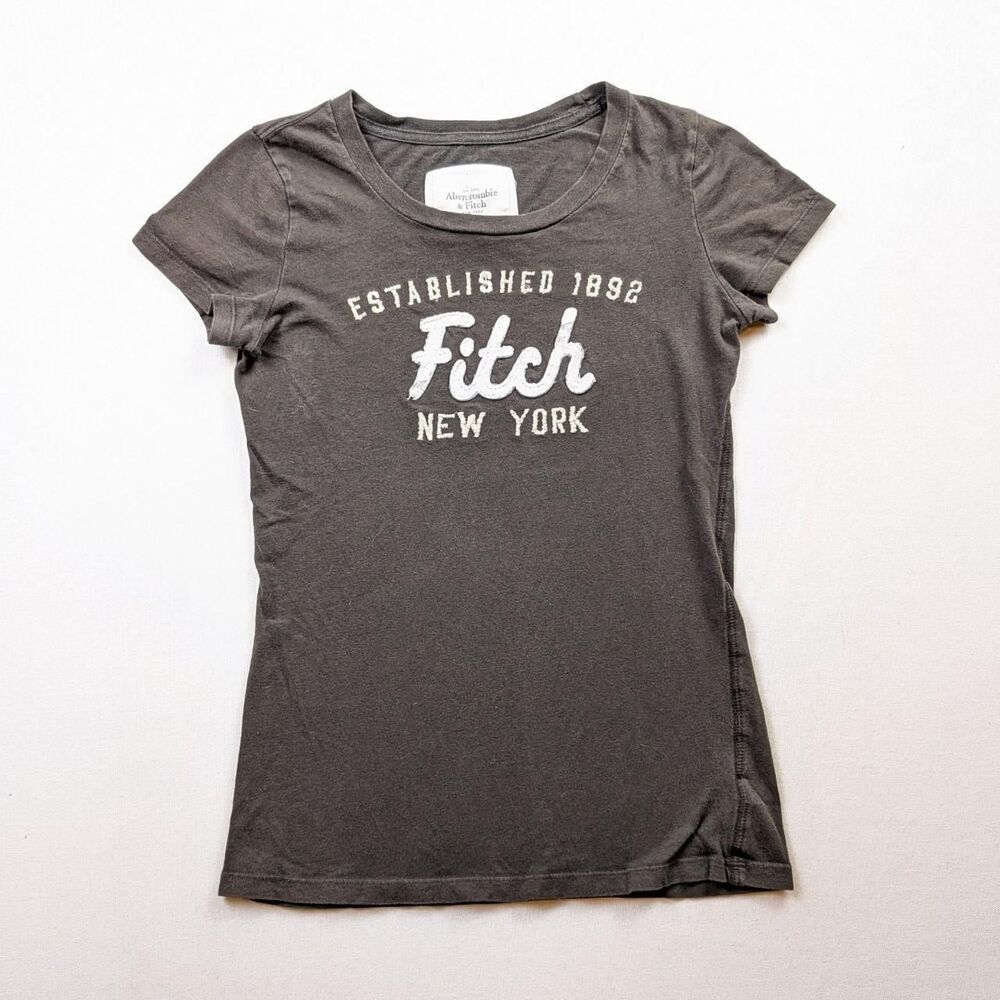 Y2K Abercrombie & Fitch Babydoll Brown Tshirt Women's Size Small Femme Cute Top